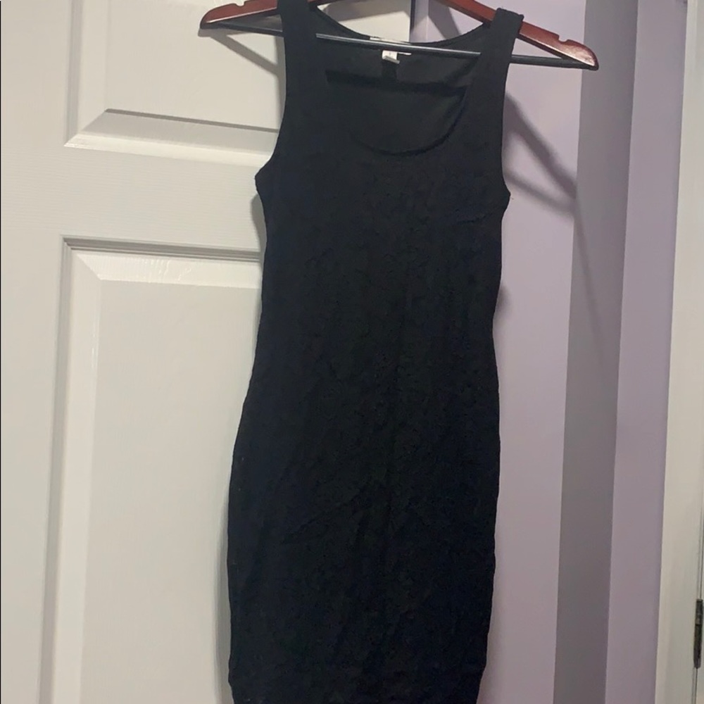 Black lace dress
